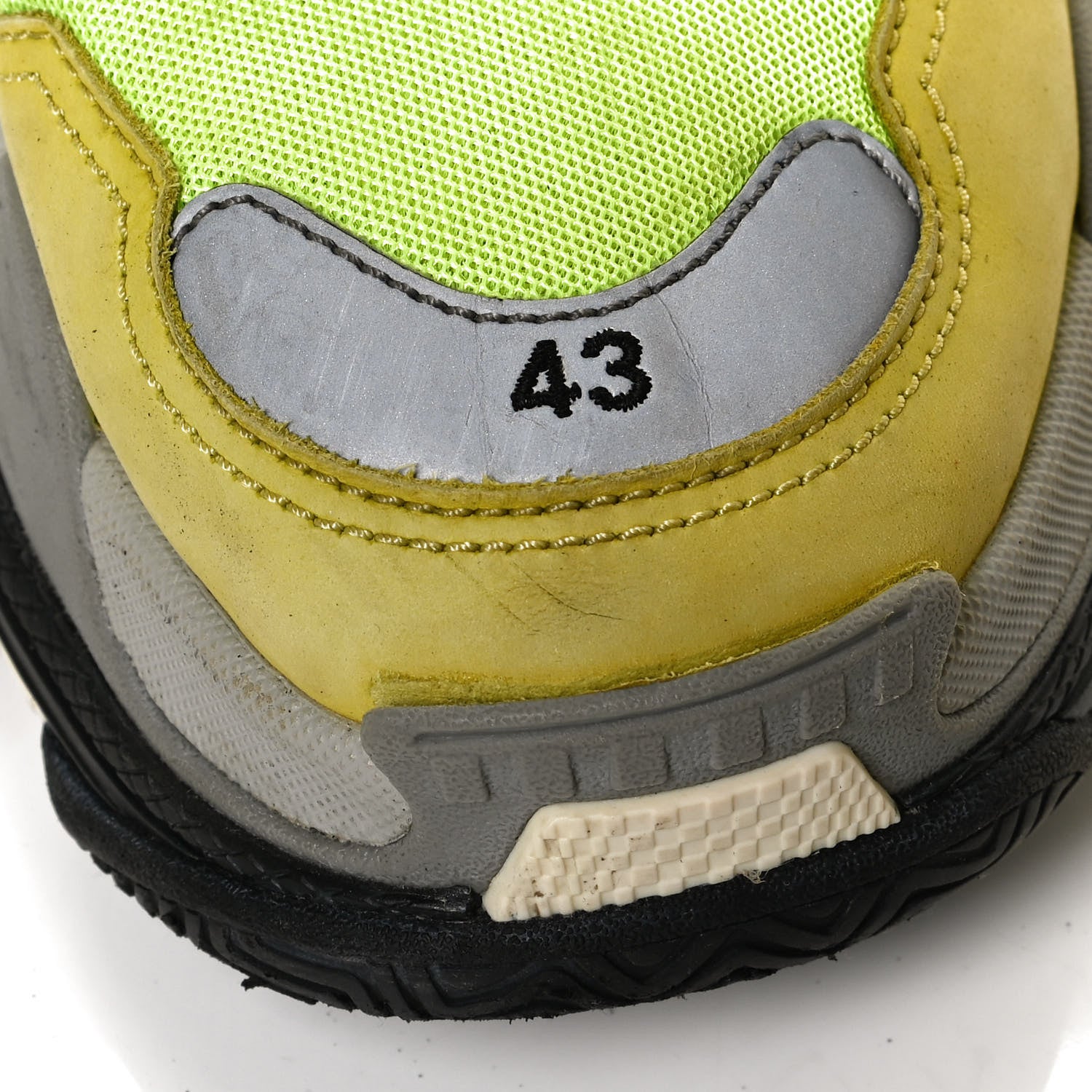 Balenciaga Mesh Nubuck Mens Triple S Sneakers 43 Jaune Fluo 9 of 11