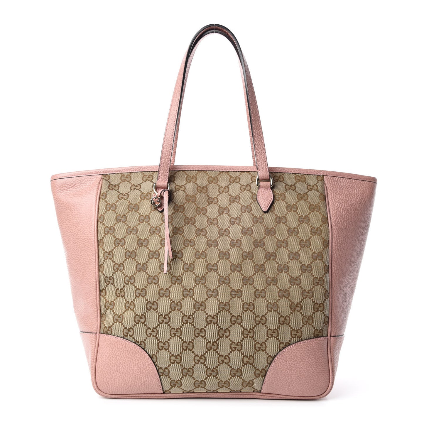Monogram Bree Zippered Tote Beige Soft Pink