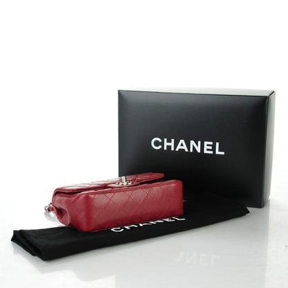 Chanel Caviar Quilted Mini Rectangular Flap Dark Red 4 of 9