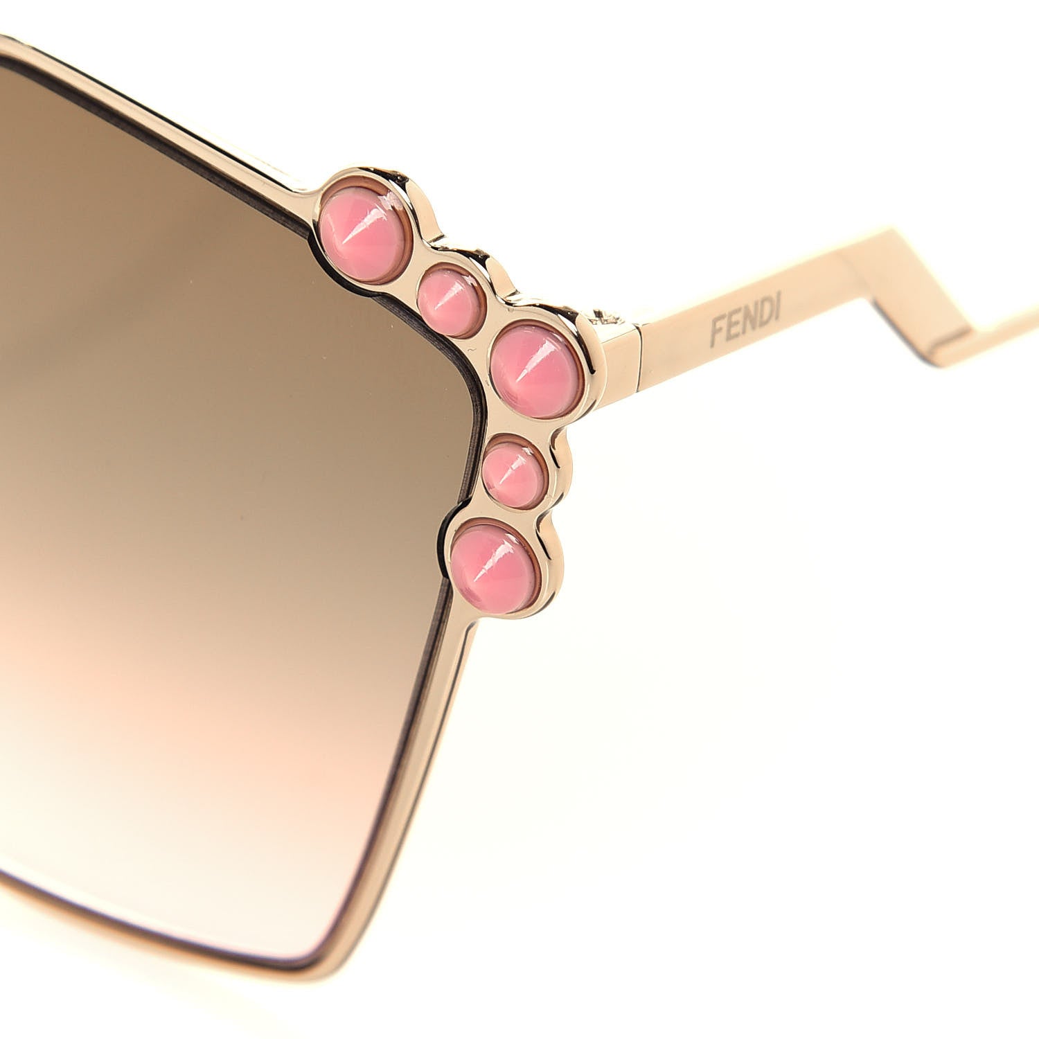 Fendi Geometric Dots Sunglasses FF 0261/S Gold 8 of 9