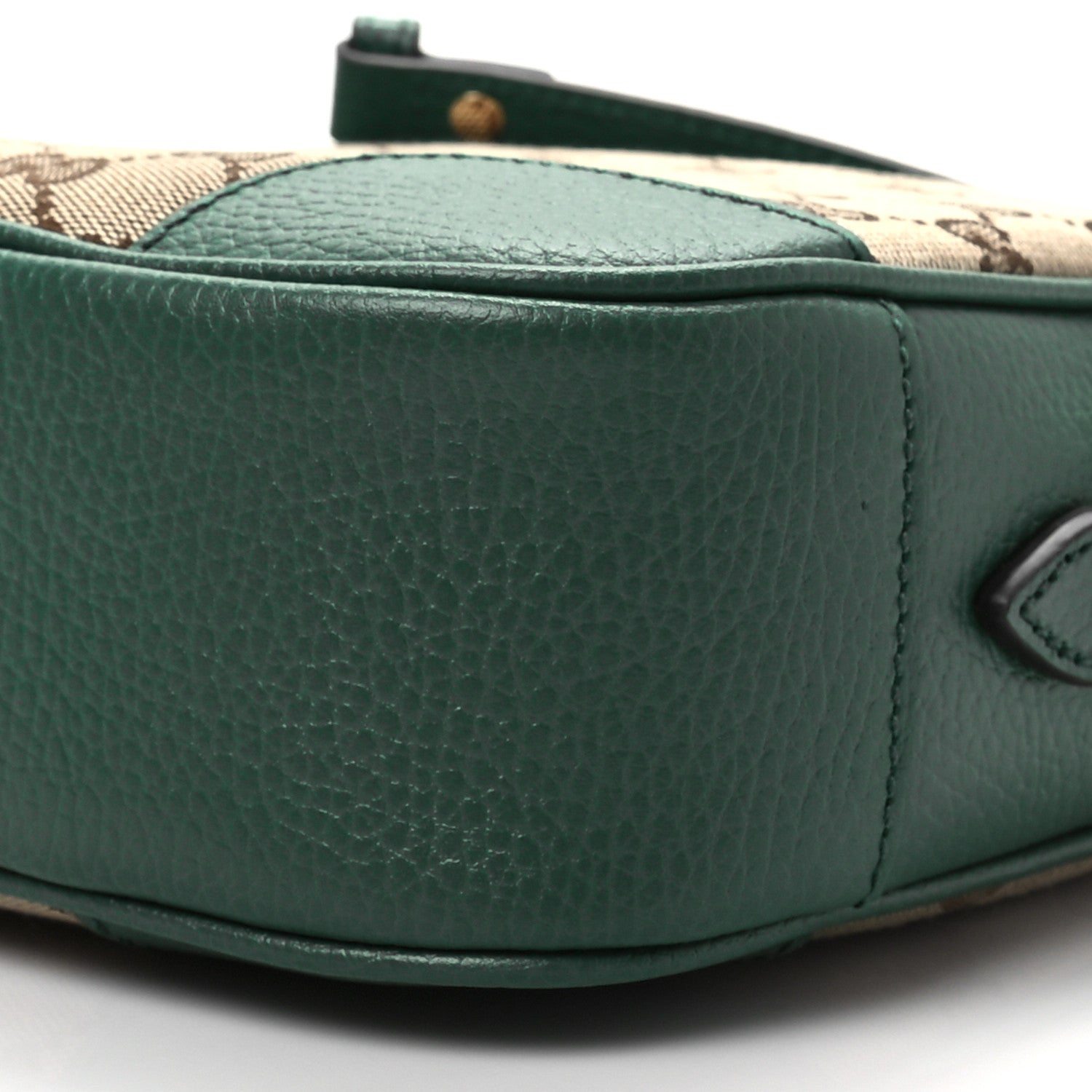 Gucci Monogram Dollar Calfskin Mini Bree Messenger Bag Beige Ebony Emerald 8 of 8