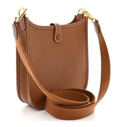 Hermes Taurillon Clemence Evelyne TPM Gold 3 of 11