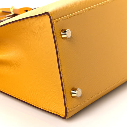 Hermes Epsom Kelly Sellier 28 Jaune Ambre 9 of 11