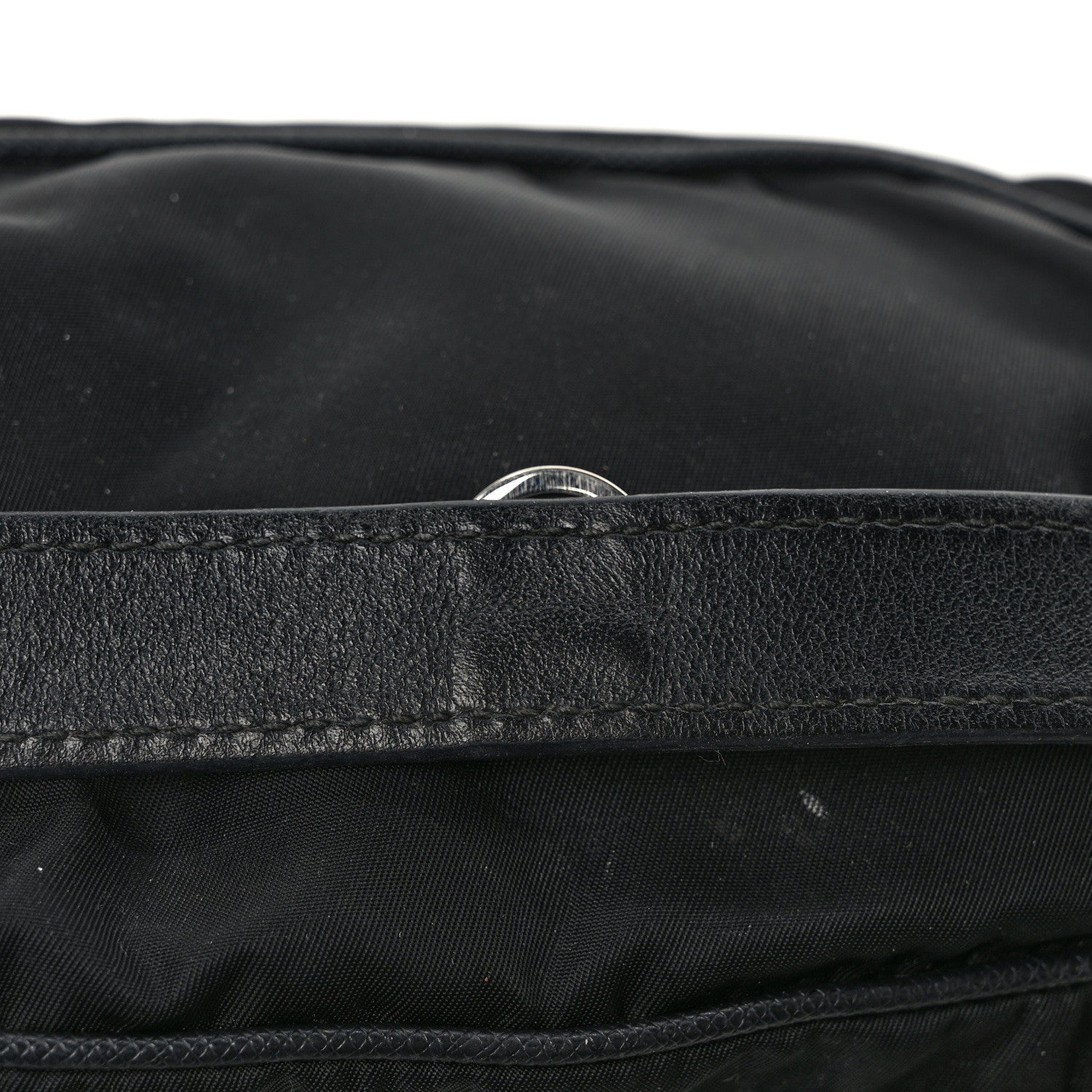Prada Tessuto Nylon Saffiano Belt Bag Black 9 of 13