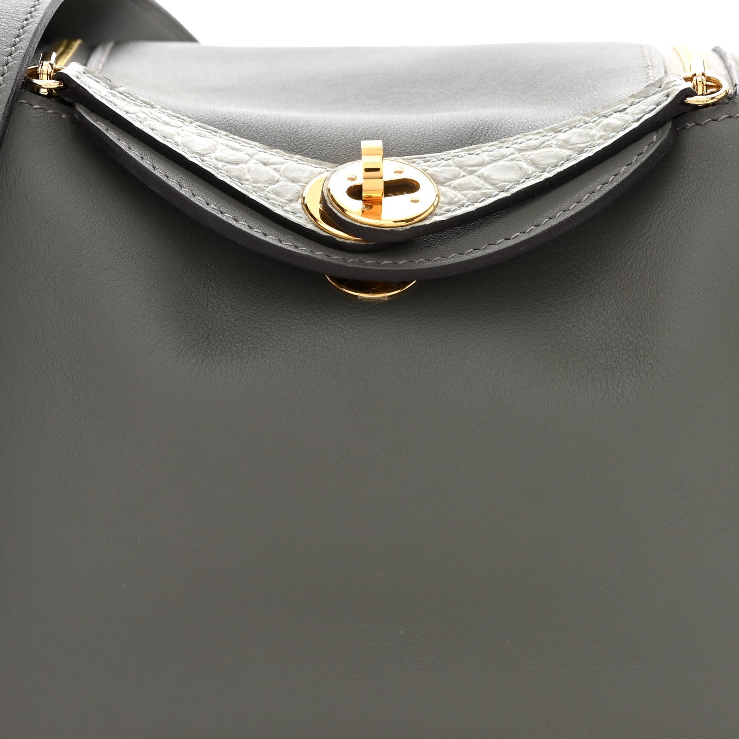 Hermes Swift Matte Alligator Mini Touch Lindy 20 Gris Meyer 8 of 11