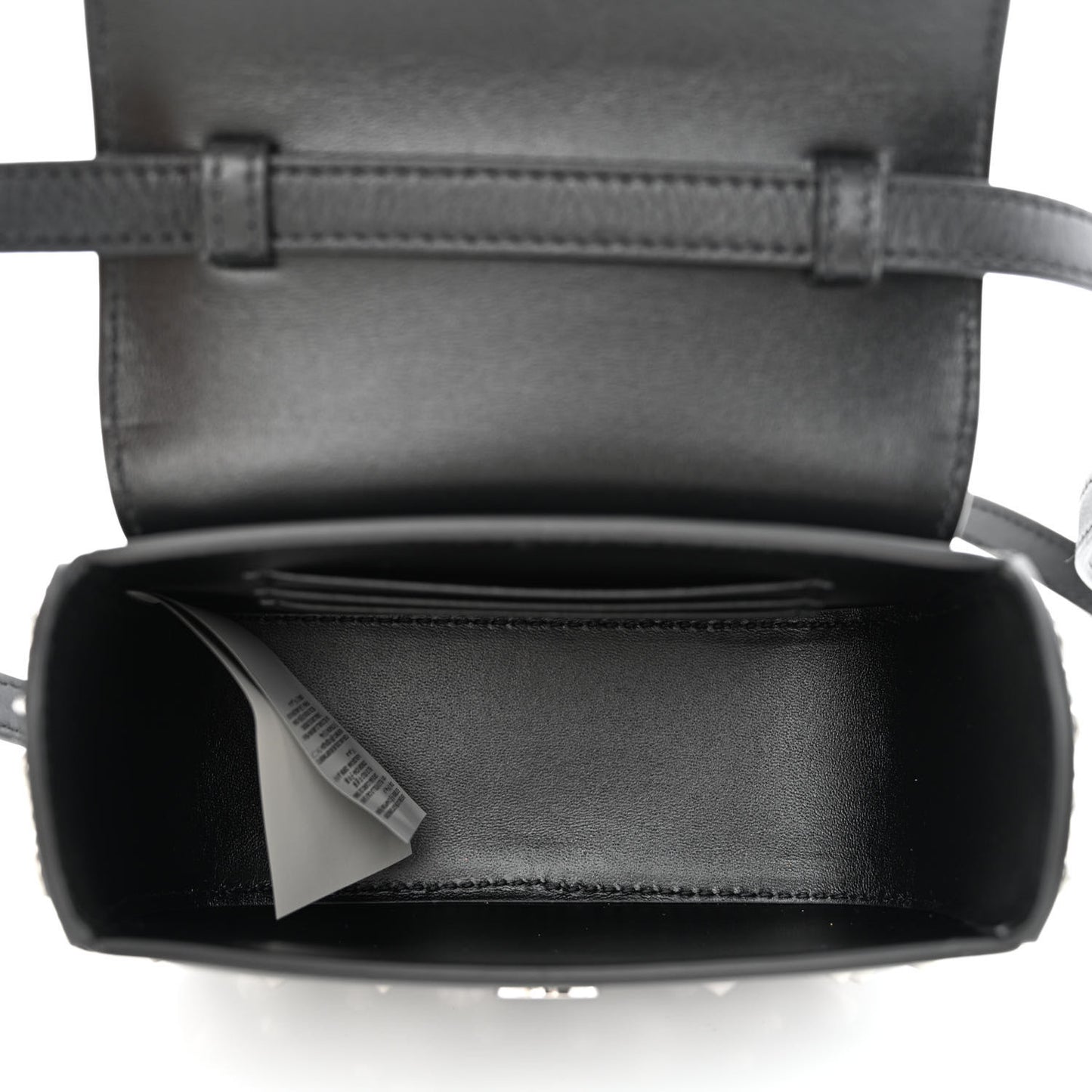 Grained Calfskin Spiked Micro La Medusa Bag Black
