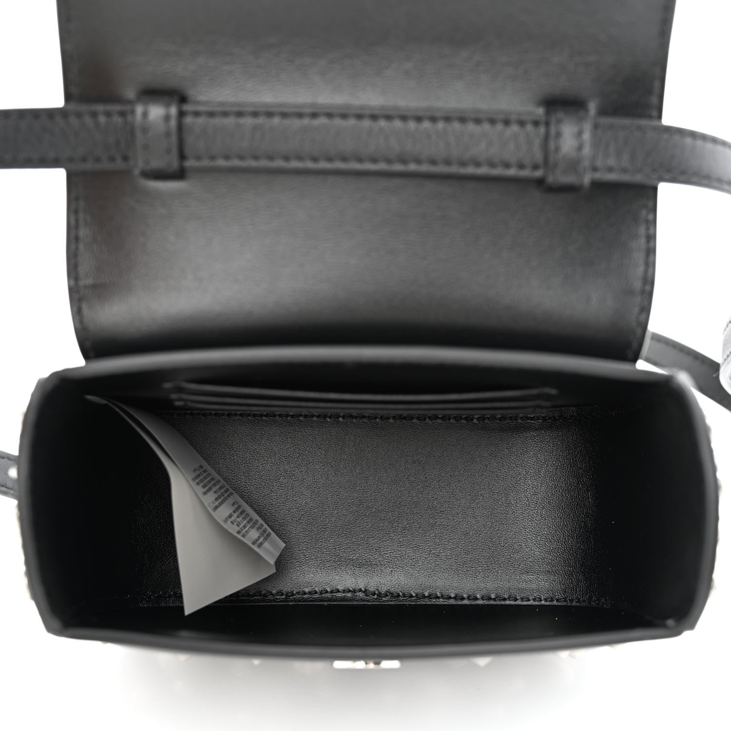 Versace Grained Calfskin Spiked Micro La Medusa Bag Black 5 of 10