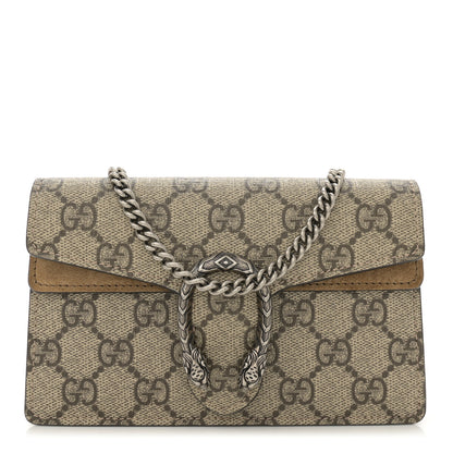 Gucci GG Supreme Monogram Super Mini Dionysus Shoulder Bag Taupe 1 of 10