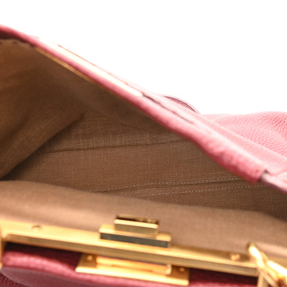 Fendi Cuoio Romano Selleria Medium Peekaboo Iconic Satchel Red 4 of 10