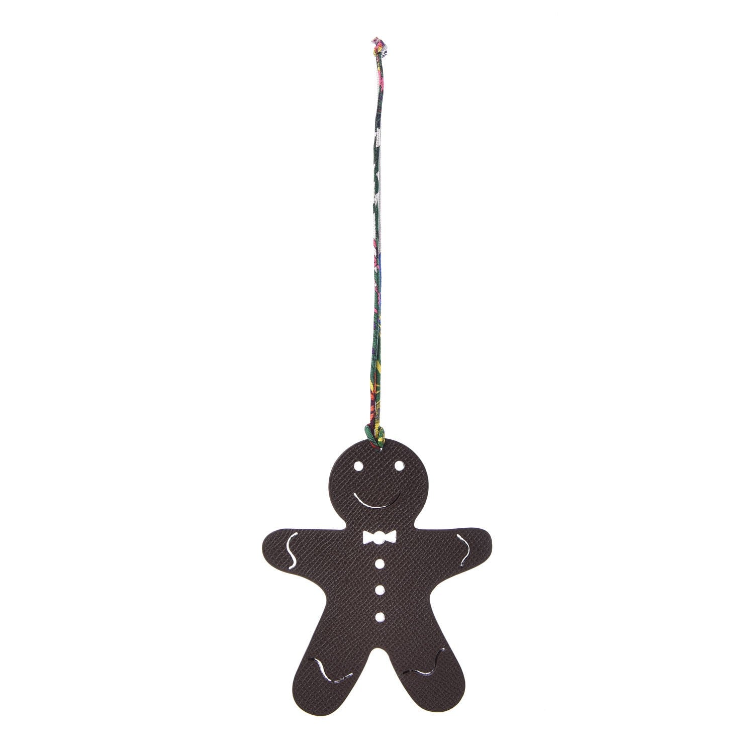 Hermes Taurillon Clemence Epsom Petit H Gingerbread Bag Charm Chocolate 1 of 4