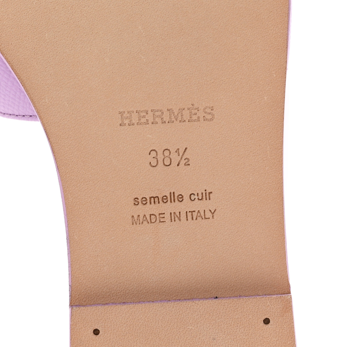 Hermes Epsom Oran Sandals 38.5 Violet Amethyste 7 of 11