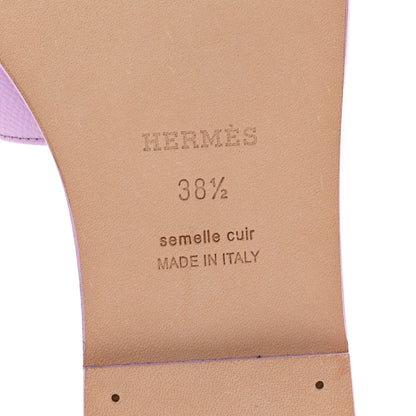 Hermes Epsom Oran Sandals 38.5 Violet Amethyste 7 of 11