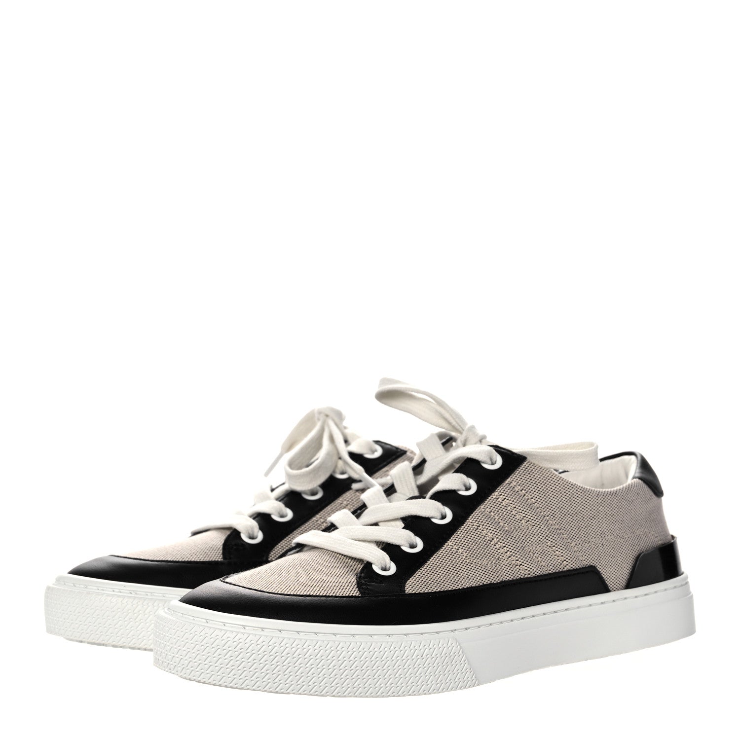 Hermes Canvas Calfskin Deep Sneakers 37 Prunoir Black 3 of 9