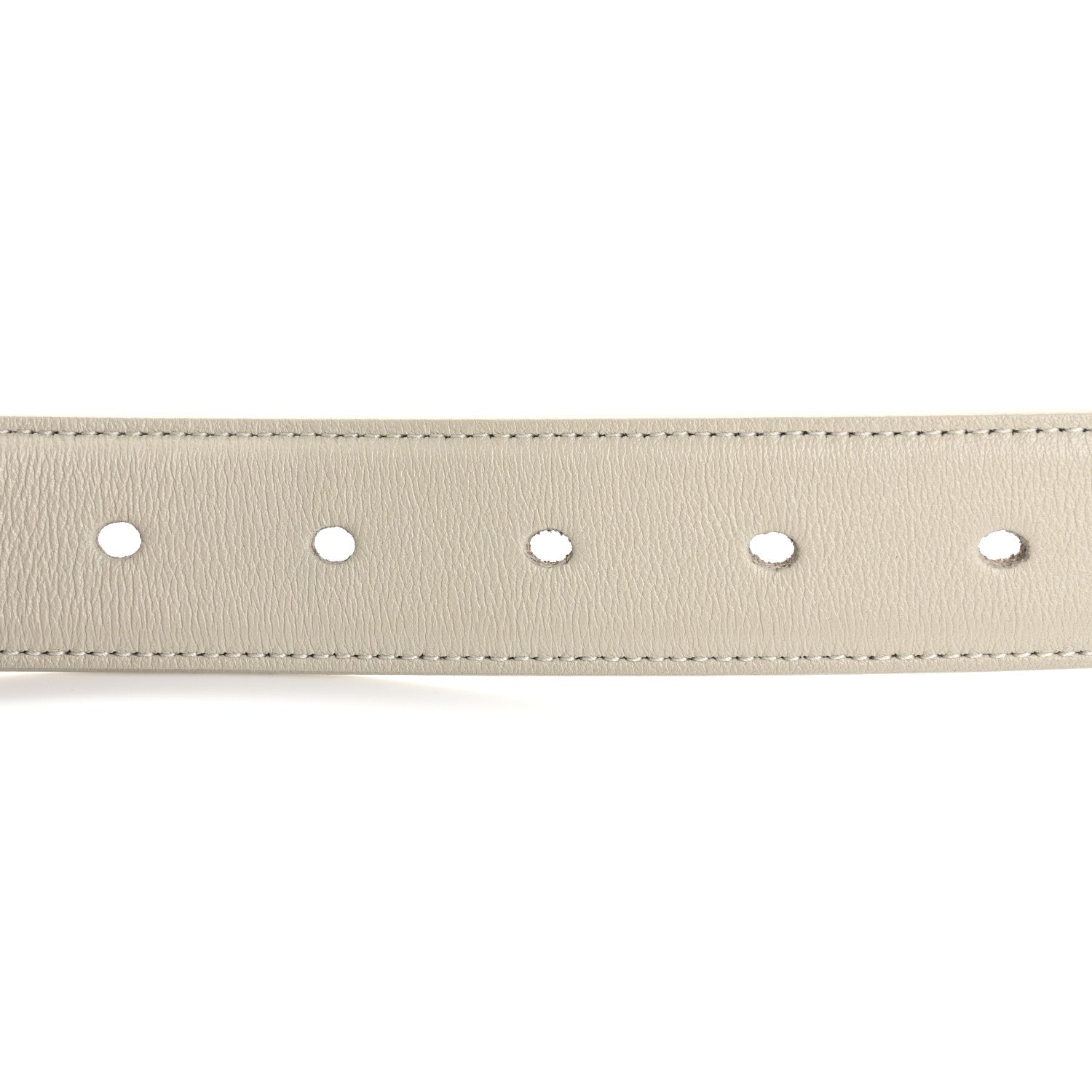 Saint Laurent Smooth Calfskin Monogram Square Buckle Belt 80 32 Crema Soft 3 of 8