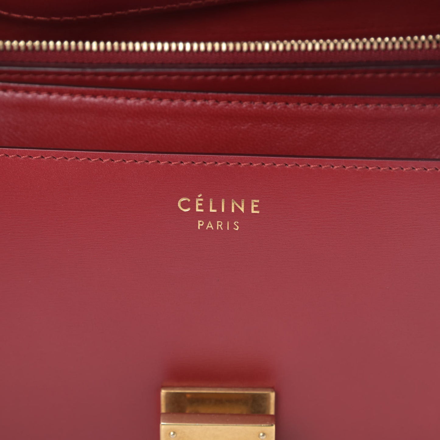 Box Calfskin Medium Classic Box Flap Bag Red