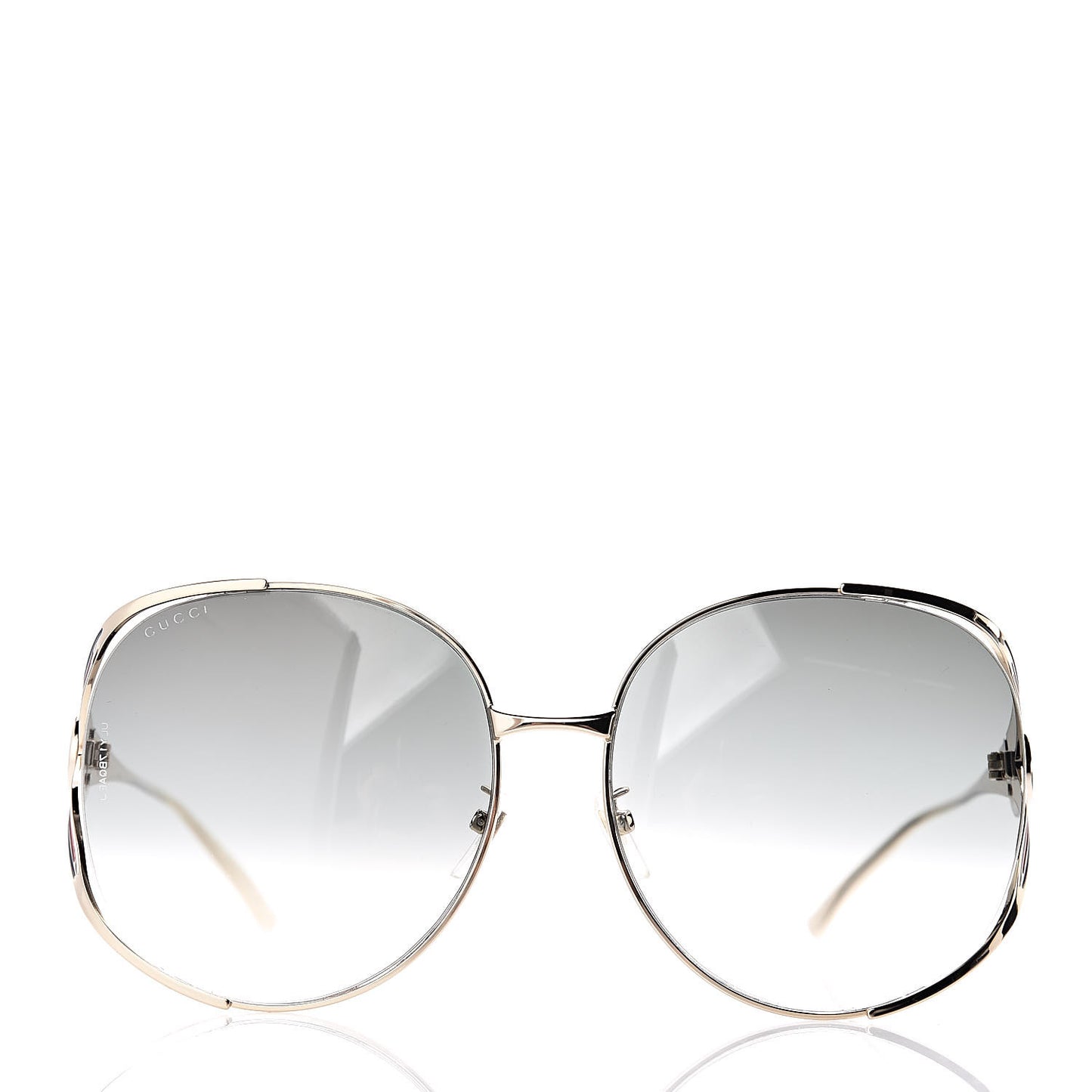 Metal Oversized Round Frame GG0225S Sunglasses Gold