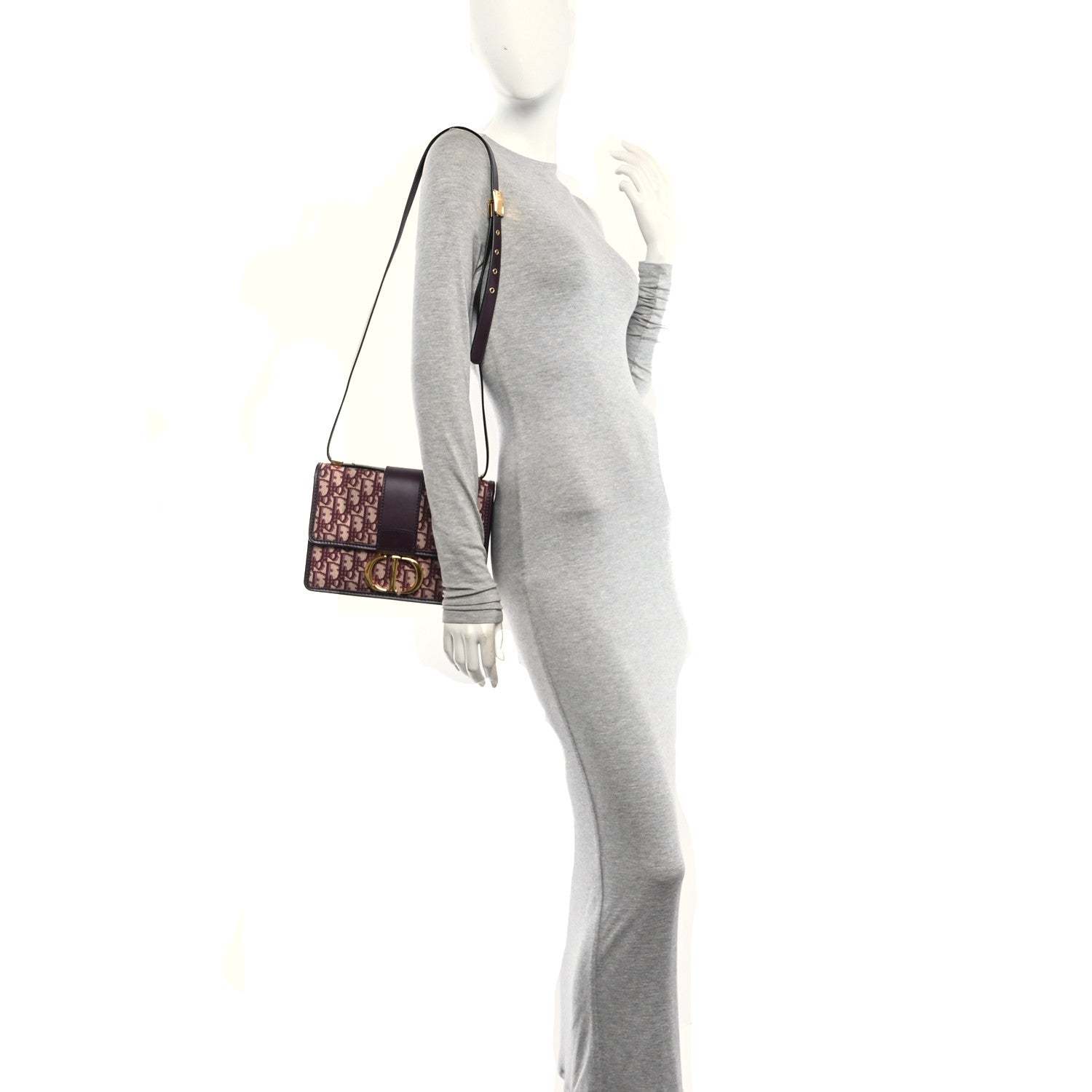 Christian Dior Oblique 30 Montaigne Flap Bag Burgundy 2 of 10