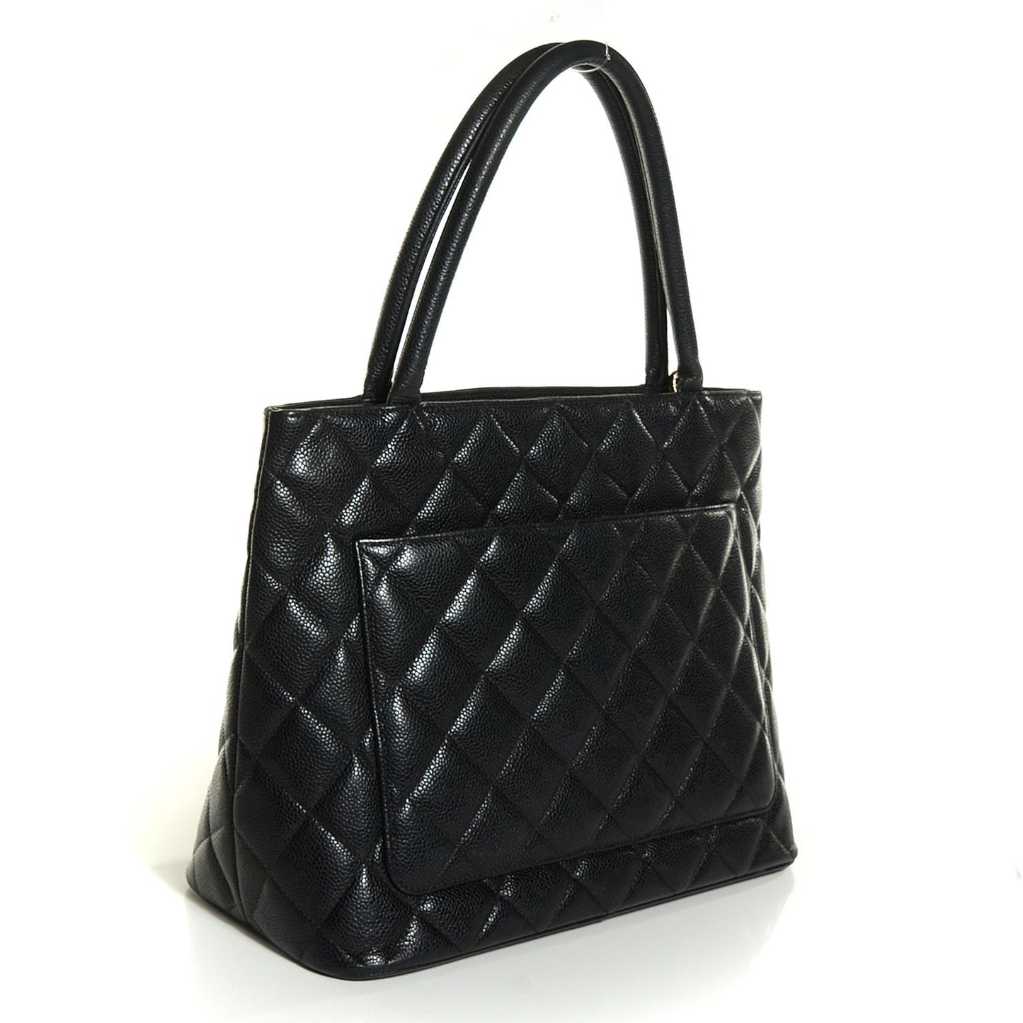 Caviar Quilted Medallion Tote Black