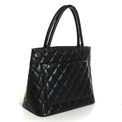 Chanel Caviar Quilted Medallion Tote Black 3 of 7