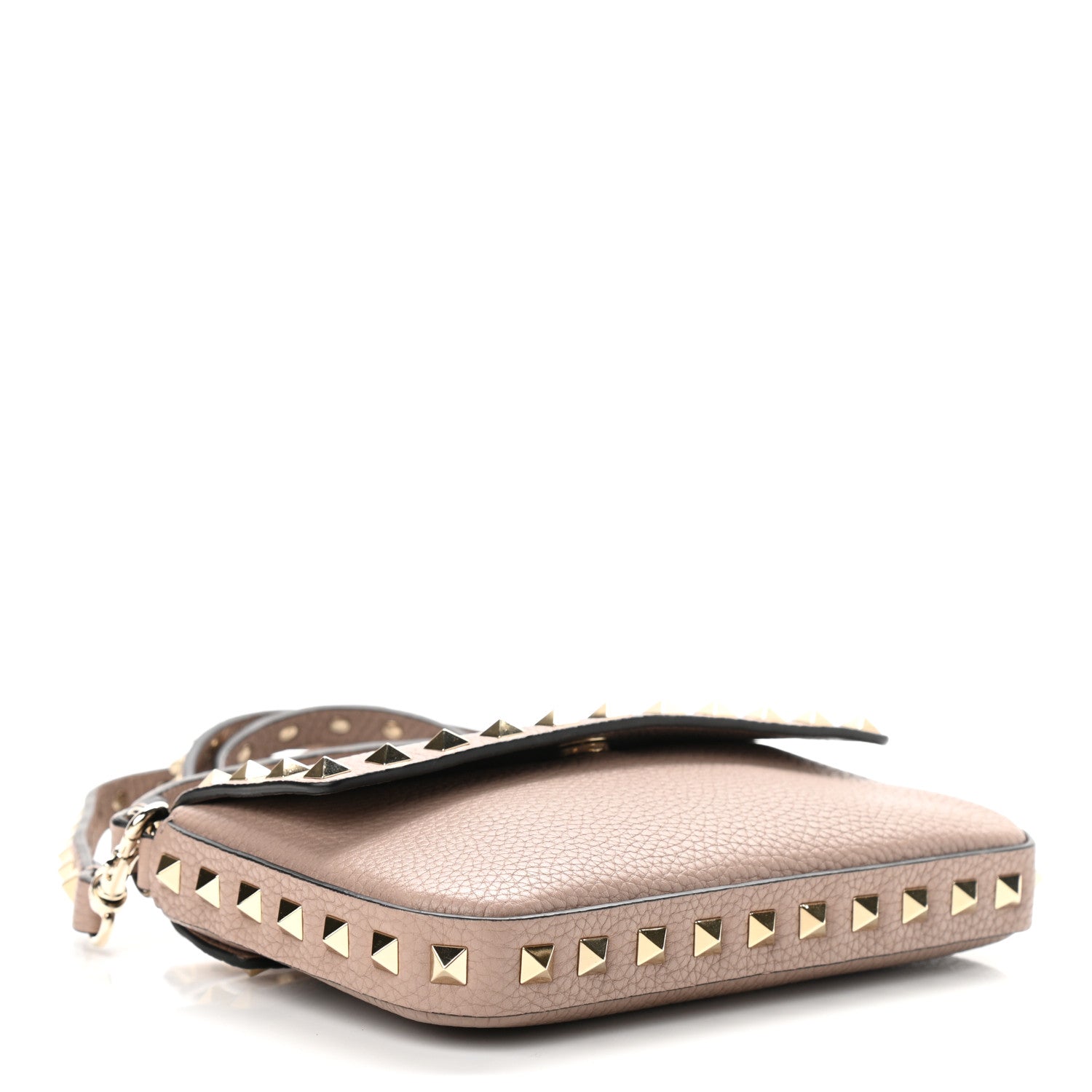 Valentino Garavani Grainy Calfskin Rockstud Crossbody Pouch Poudre 3 of 8