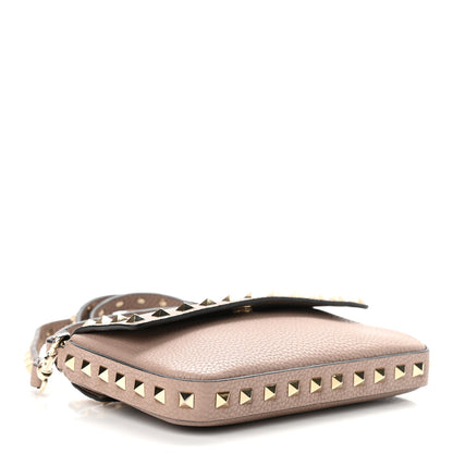 Valentino Garavani Grainy Calfskin Rockstud Crossbody Pouch Poudre 3 of 8