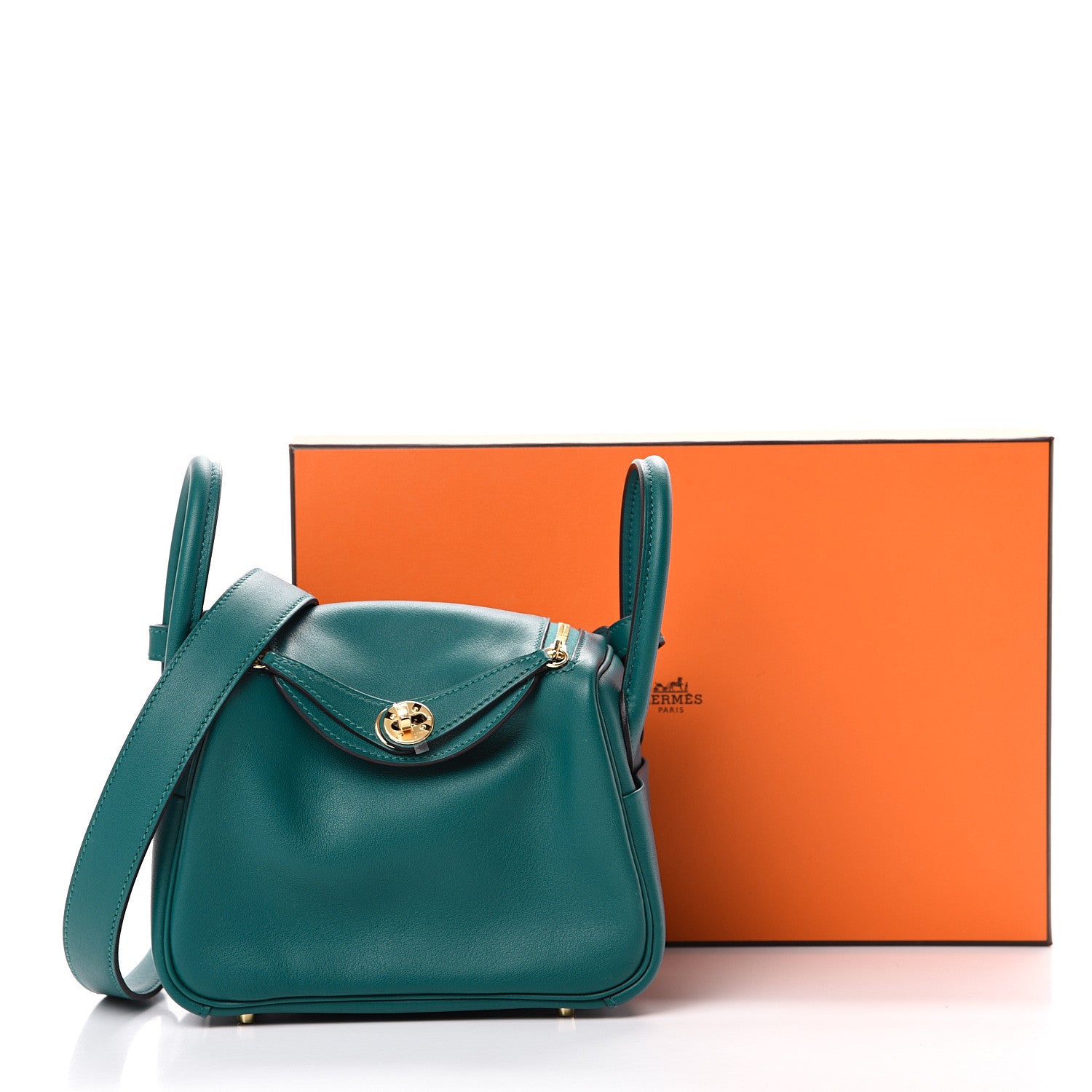 Hermes Swift Mini Lindy 20 Vert Bosphore 10 of 10