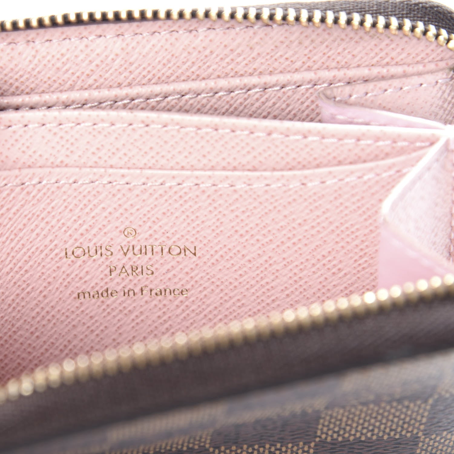 Louis Vuitton Damier Ebene Zippy Coin Purse Rose Ballerine 6 of 6