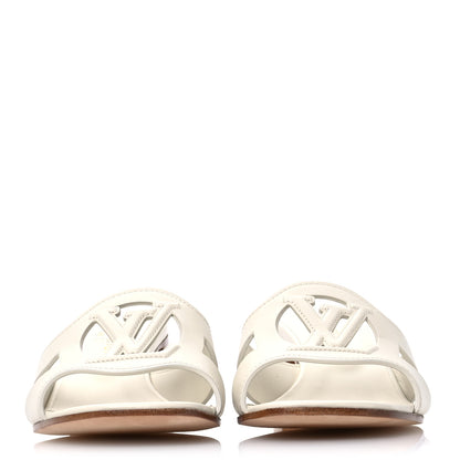 Louis Vuitton Calfskin LV Isola Mules 38 White 3 of 9