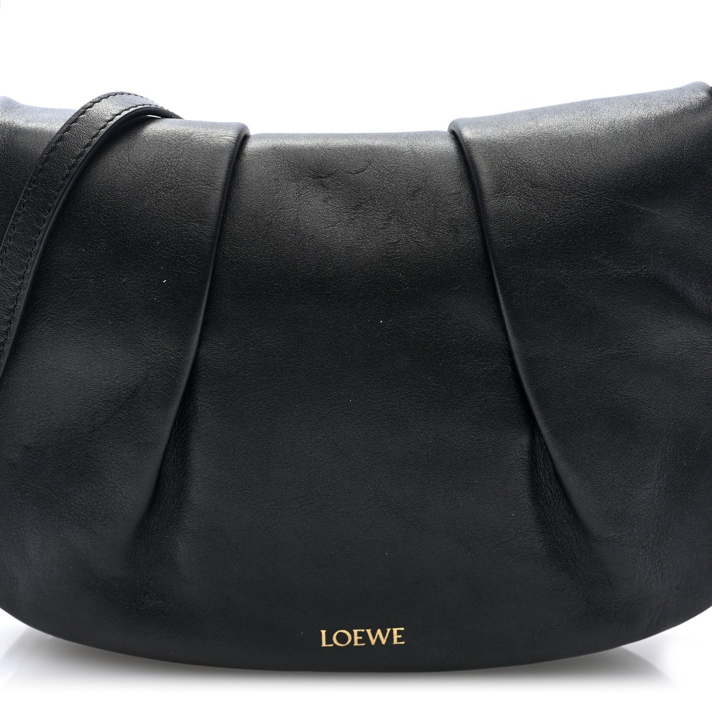 Shiny Nappa Calfskin Paseo Satchel Black