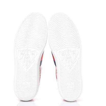 Gucci Guccissima Signature Web Mens Ace Sneakers 7.5 Hibiscus Red 5 of 9
