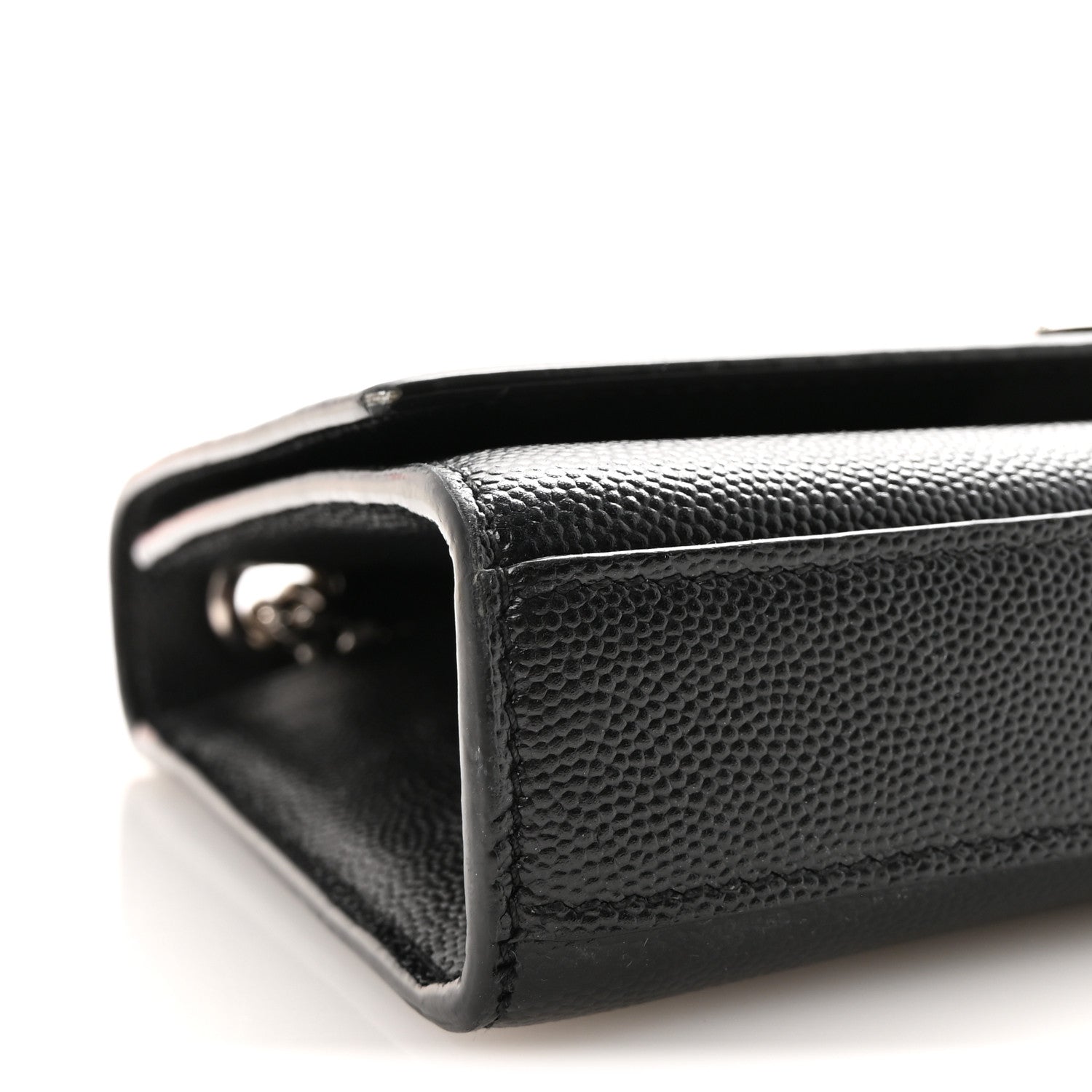 Saint Laurent Grain De Poudre Small Monogram Kate Satchel Black 8 of 9