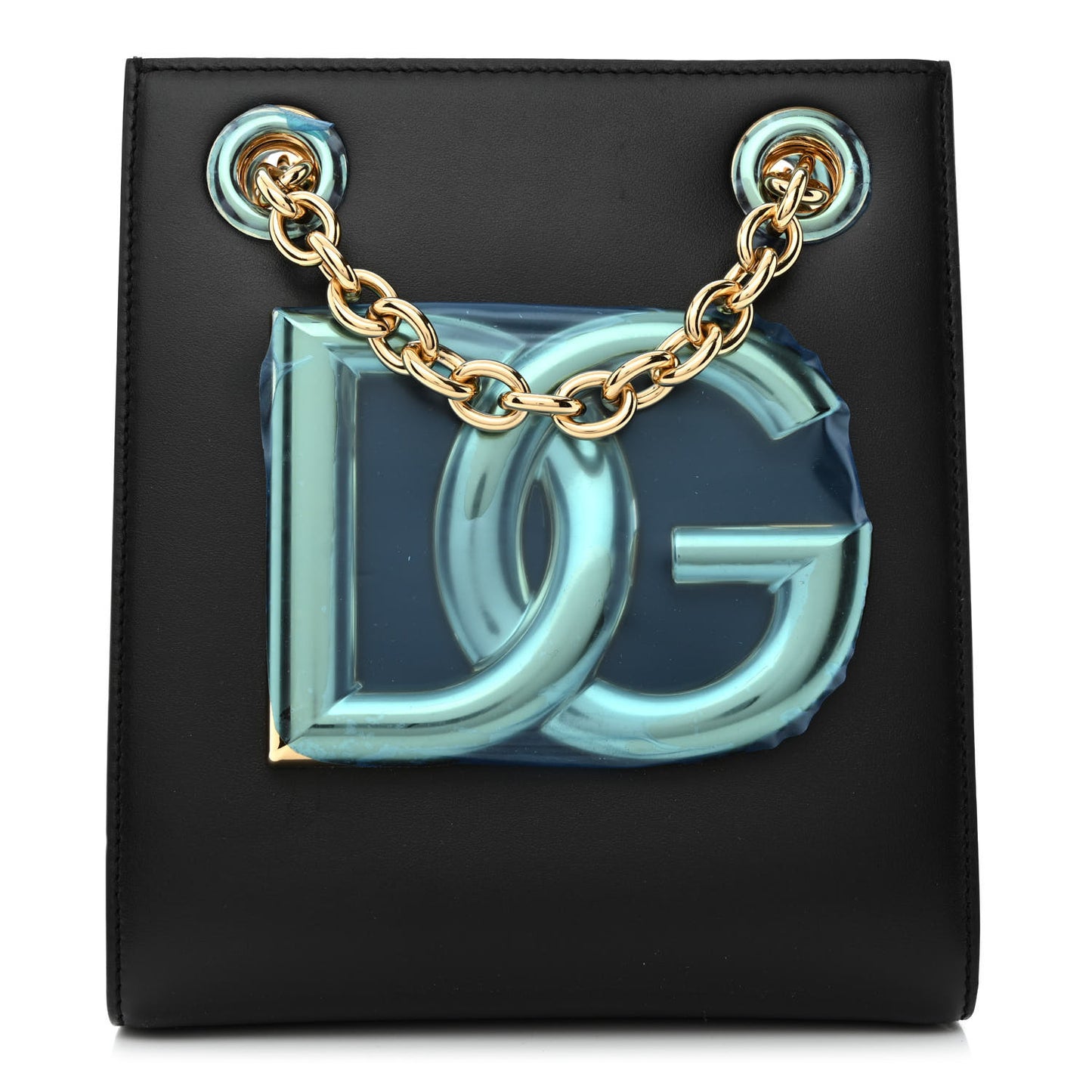 Calfskin DG Logo 3.5 Small Shoulder Bag Black