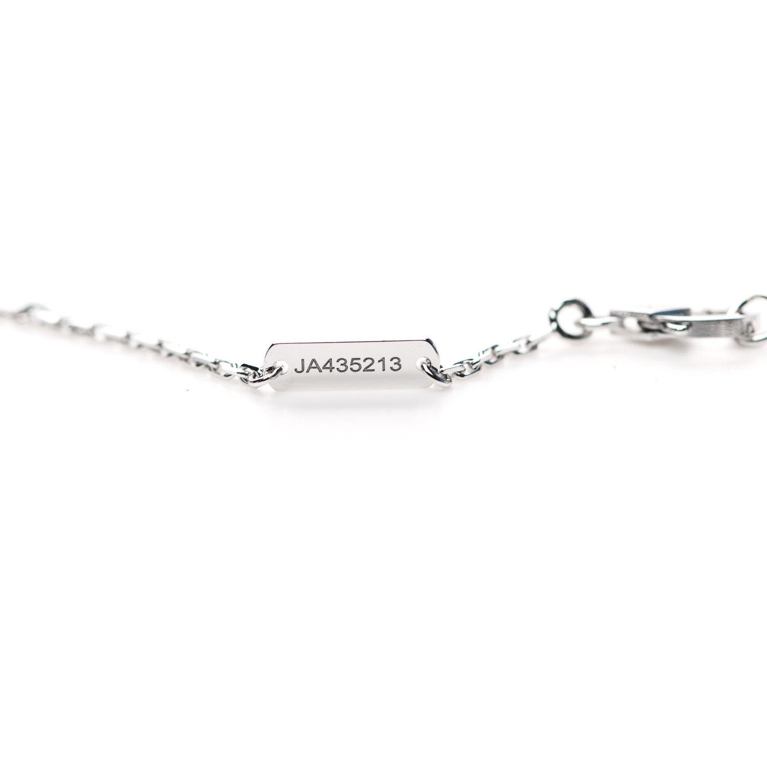 Van Cleef & Arpels 18K White Gold Mother of Pearl Vintage Alhambra Pendant Necklace 4 of 6