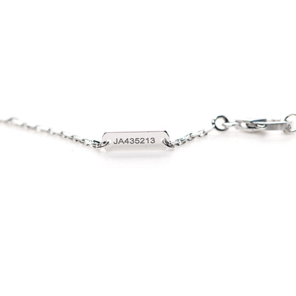 Van Cleef & Arpels 18K White Gold Mother of Pearl Vintage Alhambra Pendant Necklace 4 of 6