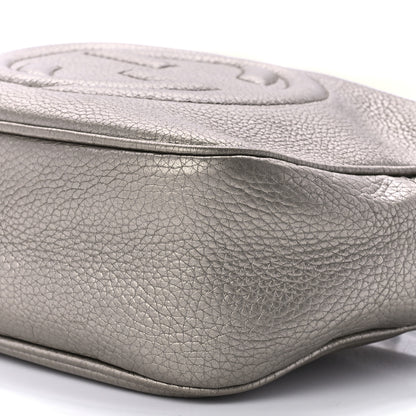 Gucci Metallic Pebbled Calfskin Small Soho Disco Bag Golden Beige 10 of 14