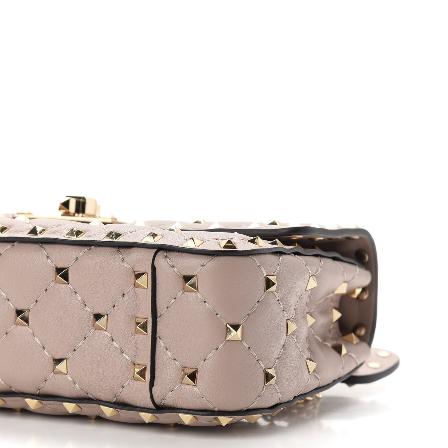 Valentino Garavani Nappa Small Rockstud Spike Shoulder Bag Poudre 7 of 7
