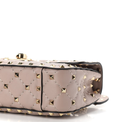 Valentino Garavani Nappa Small Rockstud Spike Shoulder Bag Poudre 7 of 7