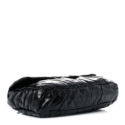 Chanel Glazed Calfskin Twisted Maxi Flap Black 3 of 12
