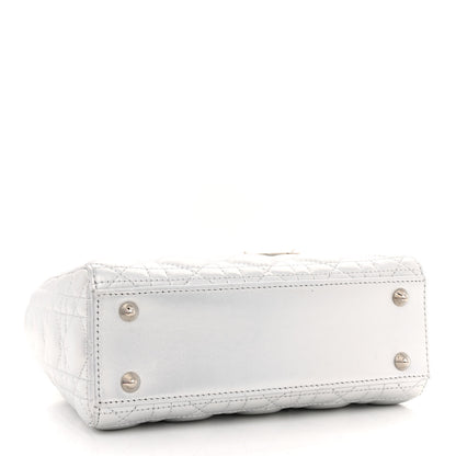 Christian Dior Metallic Lambskin Cannage Small My ABCDior Lady Dior Silver 4 of 15
