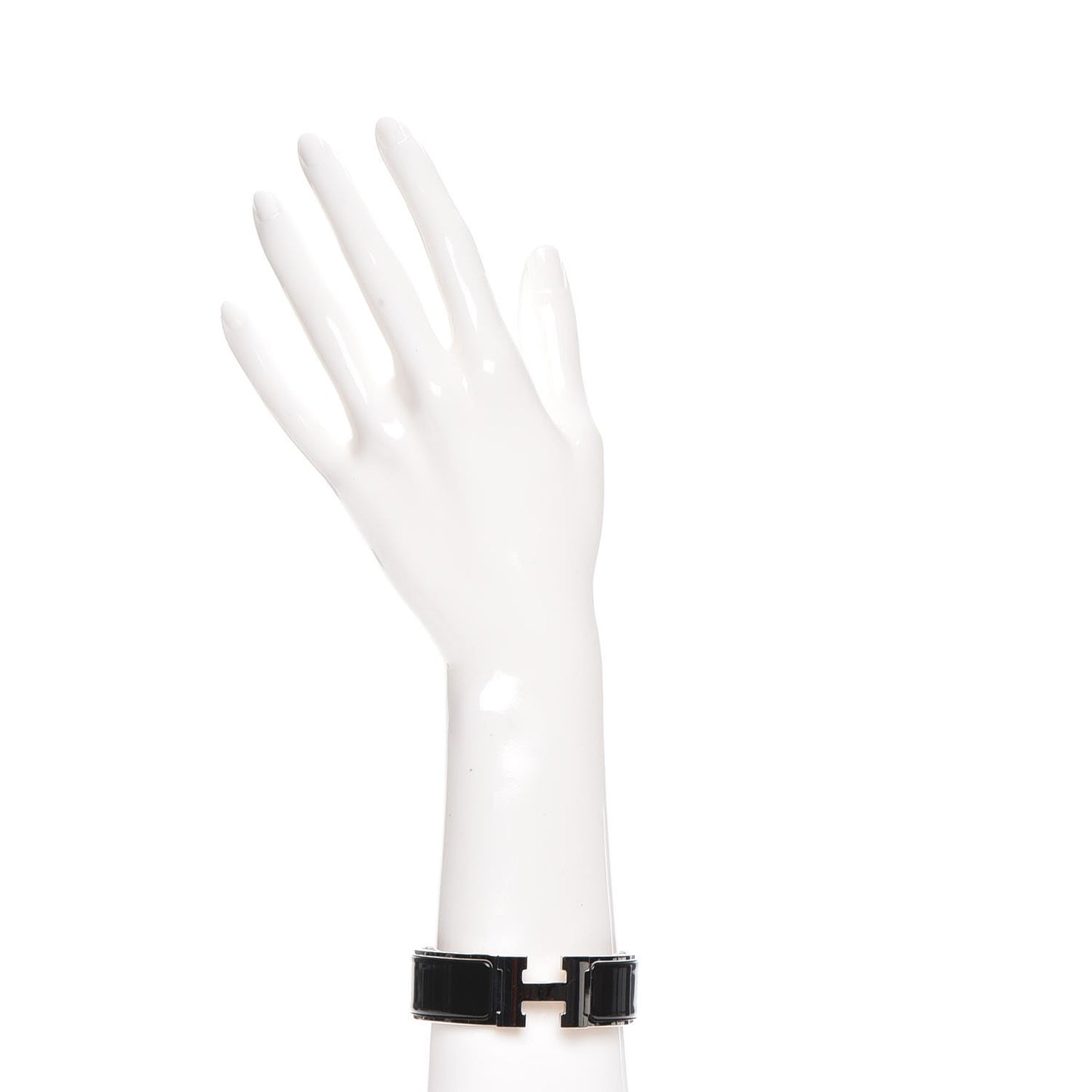 Enamel Wide Clic Clac H Bracelet GM Black