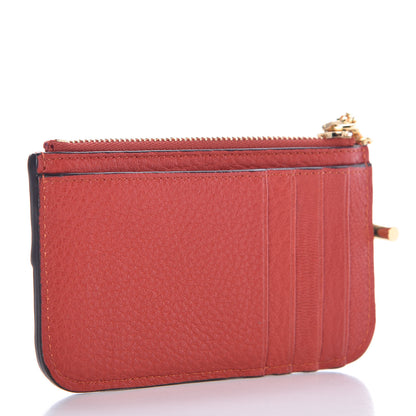 Chloe Grained Calfskin Drew Card Holder Earthy Red 3 of 8