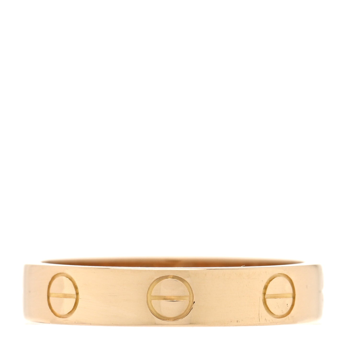 18K Yellow Gold 3.5mm LOVE Wedding Band Ring 52 6