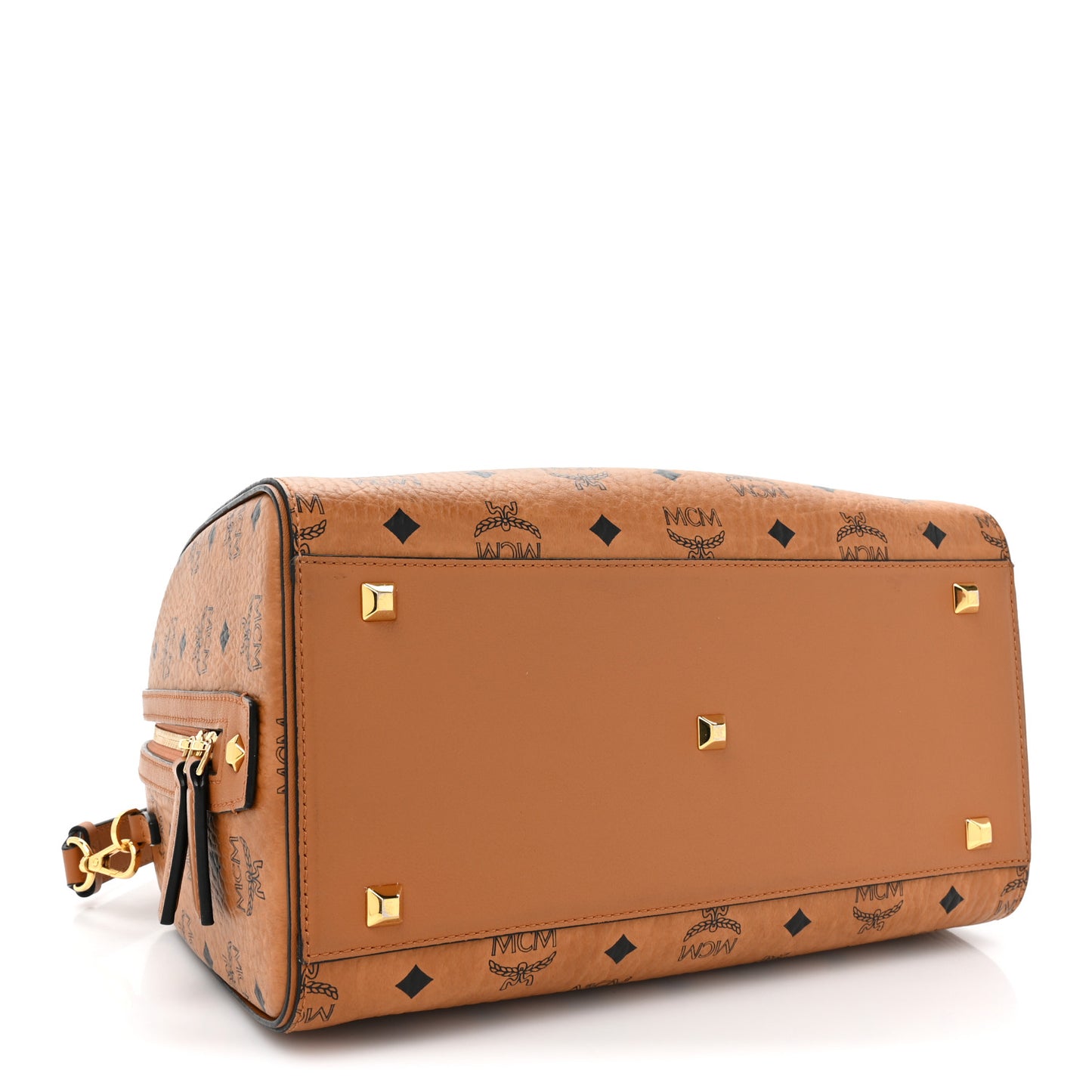 Visetos Medium Boston Bag Cognac