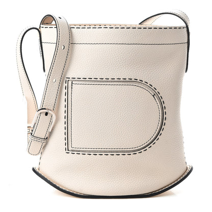 Delvaux Taurillon Pin Daily Surpique Bucket Ivory 1 of 9