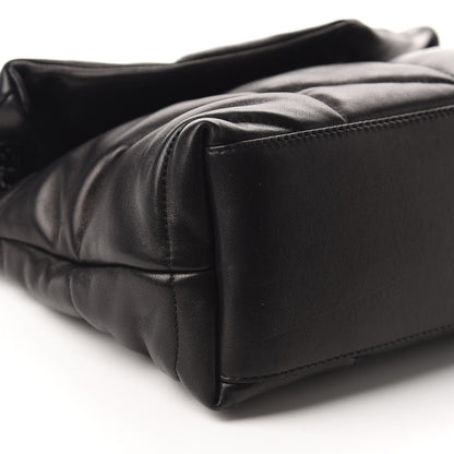 Saint Laurent Lambskin Quilted Small Loulou Puffer Monogram Chain Satchel Black 6 of 12
