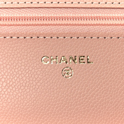 Chanel Caviar Quilted Wallet On Chain WOC Light Pink 6 of 12