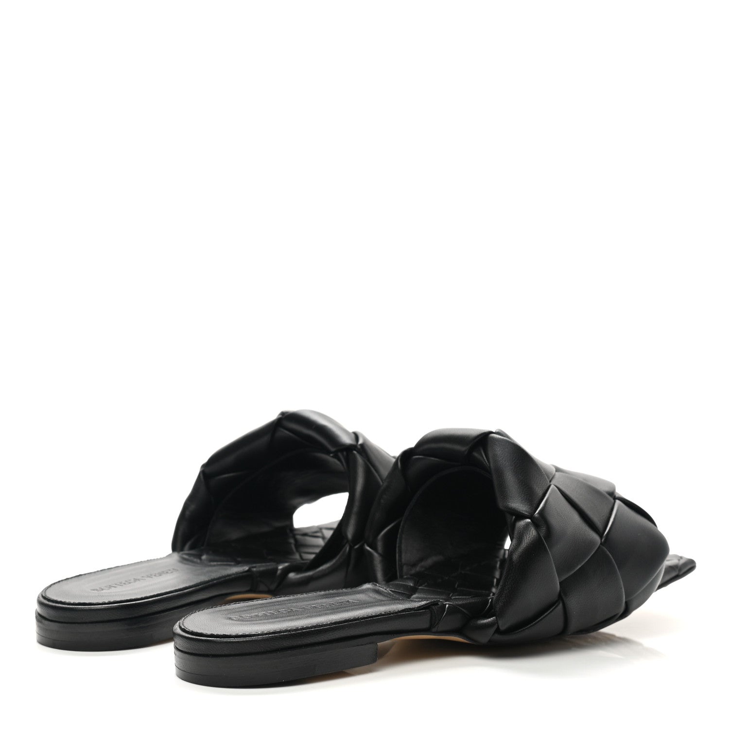 Bottega Veneta Nappa Maxi Intrecciato Lido Flat Sandals 38 Black 4 of 9