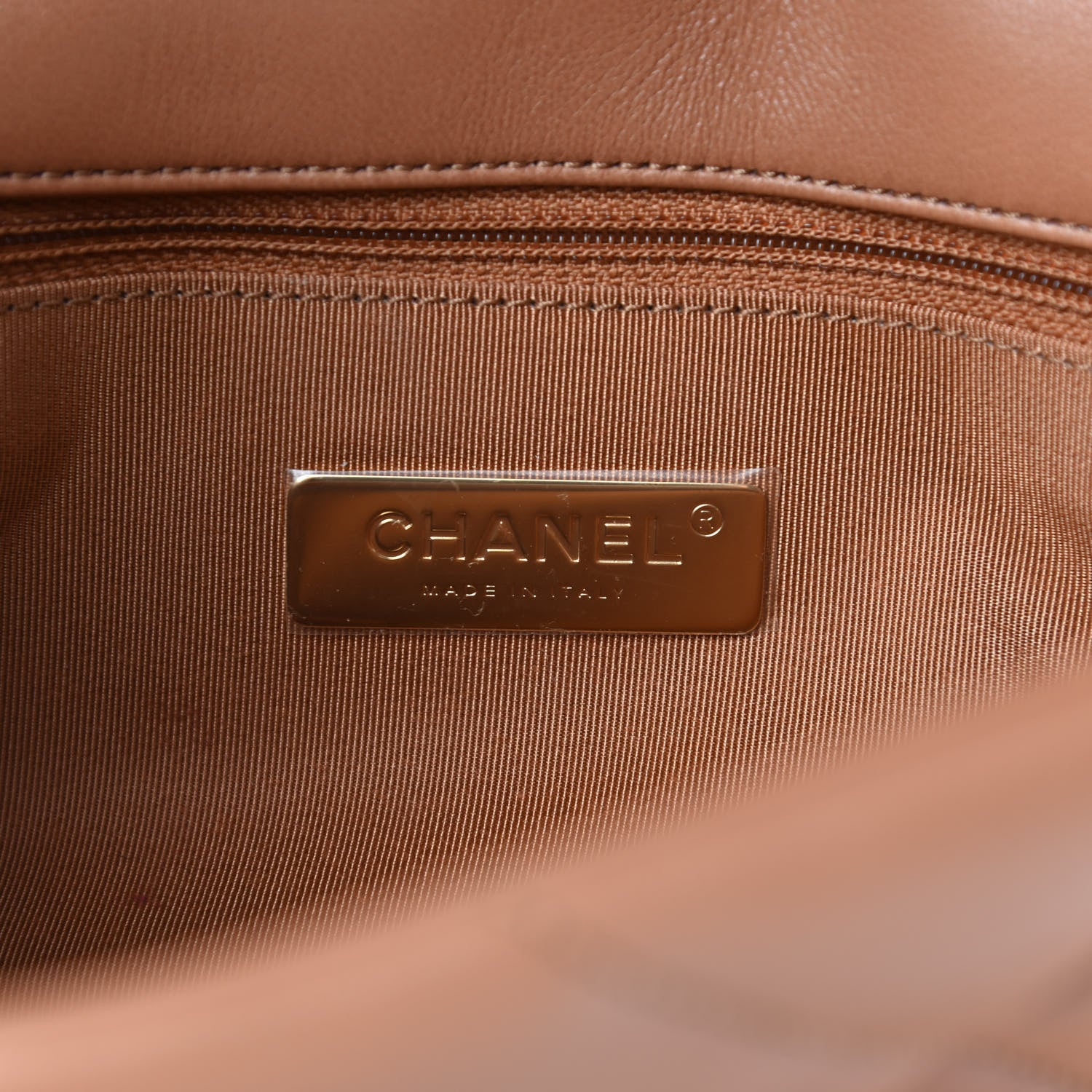 Chanel Lambskin Quilted Medium Chanel 19 Flap Brown 6 of 10