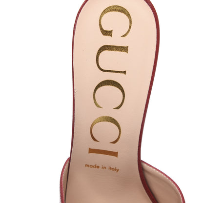 Gucci Malaga Kid Crystal Square G Madelyn Mules 39 Romantic Cerise 7 of 9