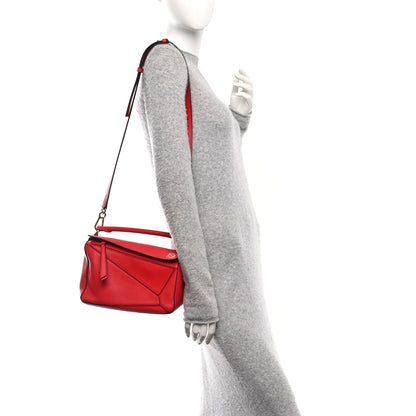 Loewe Calfskin Small Puzzle Bag Scarlet 2 of 9